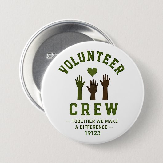 ❤️ Freiwilligen-Team Gemeinschaftsdienst ❤️ Button (Vorne & Hinten)