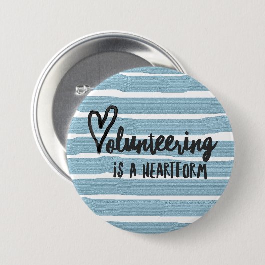 Freiwilligenarbeit ist eine Schaltfläche in Form e Button (Vorne & Hinten)