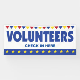 Freiwilligenbanner für die Registrierung des Karos Banner