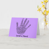 Freiwilligenbewusstsein: Verleihe eine helfende Ha Karte (Gelbe Blume)