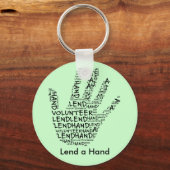 Freiwilligenbewusstsein: Verleihe eine helfende Ha Schlüsselanhänger (Vorderseite)