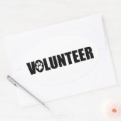 Freiwilligenhecker Ovaler Aufkleber (Umschlag)