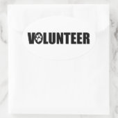 Freiwilligenhecker Ovaler Aufkleber (Tasche)