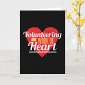 Freiwilligentätigkeit ist ein Werk des Herzens Karte (Gelbe Blume)