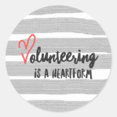 Freiwilligentätigkeit ist eine Kernform Runder Aufkleber (Vorderseite)