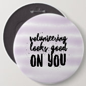 Freiwilligentätigkeit sieht gut aus button (Vorne & Hinten)