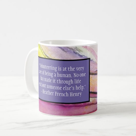 "Freiwilligentätigkeit" von Heather French Henry Kaffeetasse (Vorderseite Links)