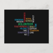 Freiwilligentätigkeit zur Wohltätigkeit von Freiwi Postkarte (Vorderseite)