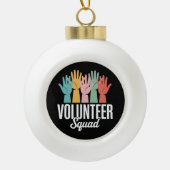 Freiwilligenteam Keramik Kugel-Ornament (Vorderseite)