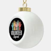 Freiwilligenteam Keramik Kugel-Ornament (Rechts)