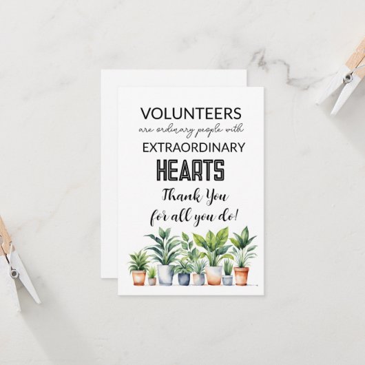 Freiwilligenwoche Karte (Vorderseite/Rückseite Beispiel)