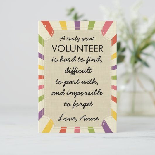 Freiwilligenwoche Karte (Stehend Vorderseite)