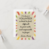 Freiwilligenwoche Karte (Vorderseite/Rückseite Beispiel)