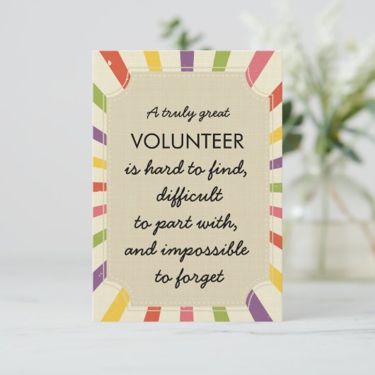 Freiwilligenwoche Karte (Stehend Vorderseite)