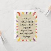 Freiwilligenwoche Karte (Vorderseite/Rückseite Beispiel)