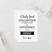 Freiwilligenwoche Karte (Vorderseite/Rückseite Beispiel)