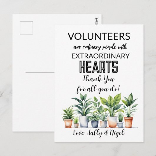 Freiwilligenwoche Postkarte (Vorne/Hinten)