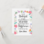 Freiwilligenwochenkarte Karte (Vorderseite/Rückseite Beispiel)