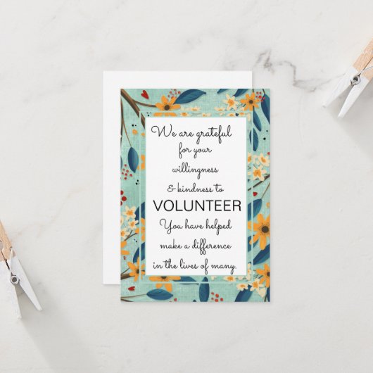 Freiwilligenwochenkarte Karte (Vorderseite/Rückseite Beispiel)