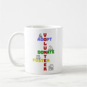 Freiwilliger Adoptier Spender Foster Animal Rescue Kaffeetasse (Links)