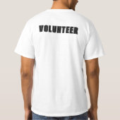 Freiwilliger - benutzerdefinierter, leicht lesbare T-Shirt (Rückseite)