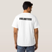 Freiwilliger - benutzerdefinierter, leicht lesbare T-Shirt (Schwarz voll)
