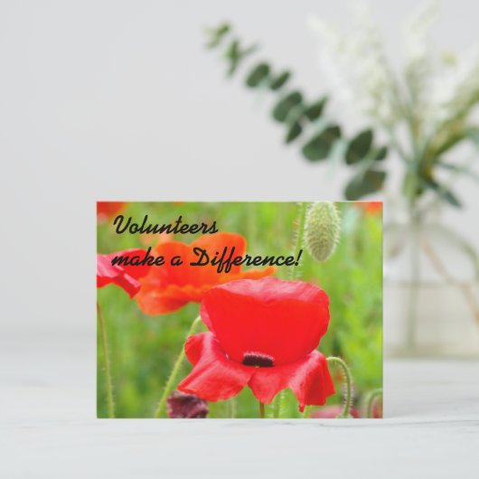 Freiwilliger Dank Event Post Card Einladungen (Stehend Vorderseite)