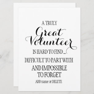 Freiwilliger Dank, Volunteer Wertschätzung Geschen Karte