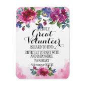 Freiwilliger Dank, Volunteer Wertschätzung Geschen Magnet (Vertikal)