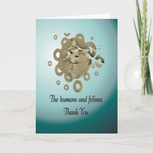 Freiwilliger danken Ihnen, Katzen-Rettung Dankeskarte (Vorderseite)