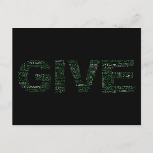 Freiwilliger: Das bestste Geschenk gibt sich Postkarte (Vorderseite)