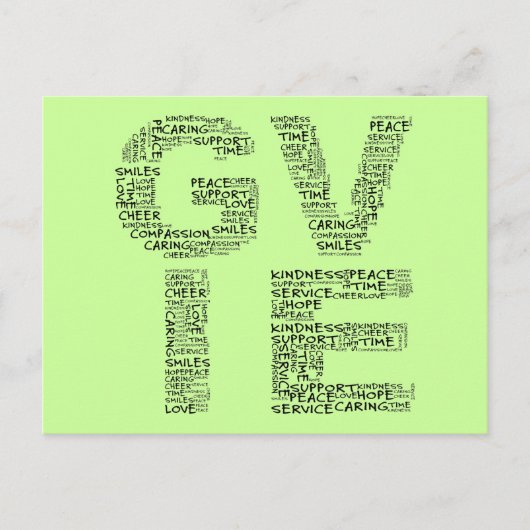 Freiwilliger: Das Bestste Geschenk ist, sich selbs Postkarte (Vorderseite)