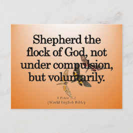 Freiwilliger Dienst 1 Peter 5-2 Postkarte