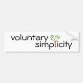 freiwilliger Einfachheits-Autoaufkleber Autoaufkleber (Vorne)