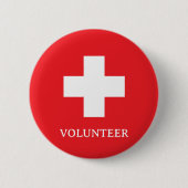 Freiwilliger & Erste Hilfe, Kreuz, Krankenwagen, A Button (Vorderseite)