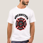 Freiwilliger Feuerwehrmann-Abzeichen T-Shirt (Vorderseite)