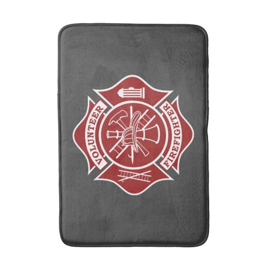 Freiwilliger Feuerwehrmann Badematte (Vorderseite Vertikal)