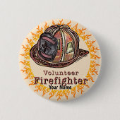 Freiwilliger Feuerwehrmann-Button Button (Vorderseite)