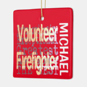 Freiwilliger Feuerwehrmann CUSTOM Keramikornament (Links)