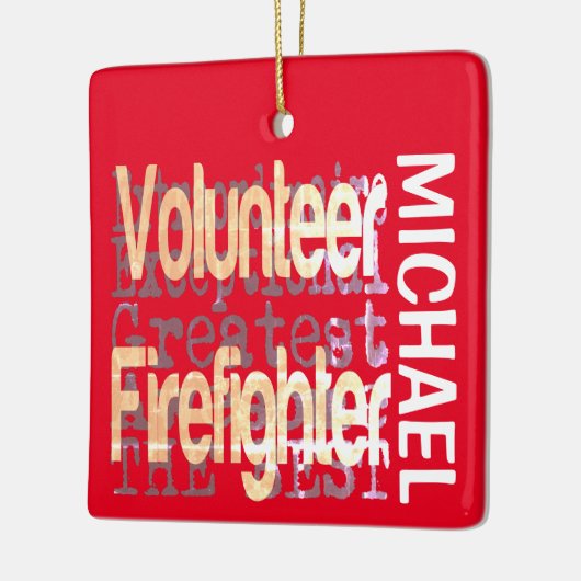 Freiwilliger Feuerwehrmann CUSTOM Keramikornament (Links)