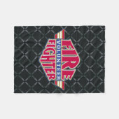 Freiwilliger Feuerwehrmann Fleecedecke (Vorderseite (Horizontal))