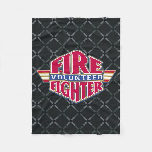 Freiwilliger Feuerwehrmann Fleecedecke (Vorderseite)