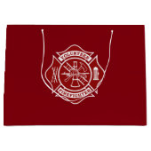 Freiwilliger Feuerwehrmann-große Geschenk-Tasche Große Geschenktüte (Vorderseite)