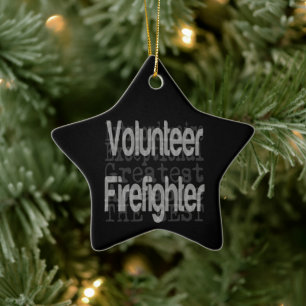 Freiwilliger Feuerwehrmann Keramik Ornament