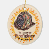 Freiwilliger Feuerwehrmann Keramik Ornament (Links)
