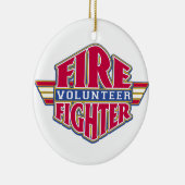 Freiwilliger Feuerwehrmann Keramik Ornament (Rechts)