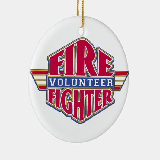 Freiwilliger Feuerwehrmann Keramik Ornament (Rechts)