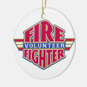 Freiwilliger Feuerwehrmann Keramik Ornament (Links)