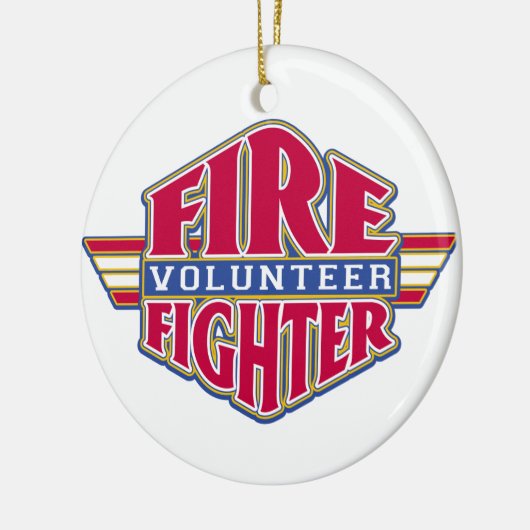 Freiwilliger Feuerwehrmann Keramik Ornament (Links)