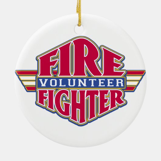 Freiwilliger Feuerwehrmann Keramik Ornament (Hinten)